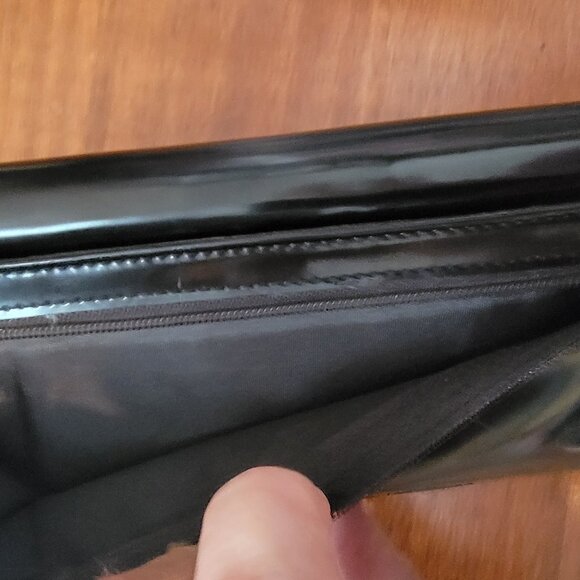 Kate Spade Triple Black Wallet Made In Italy Leather Multi Pocket Design - Picture 12 of 14